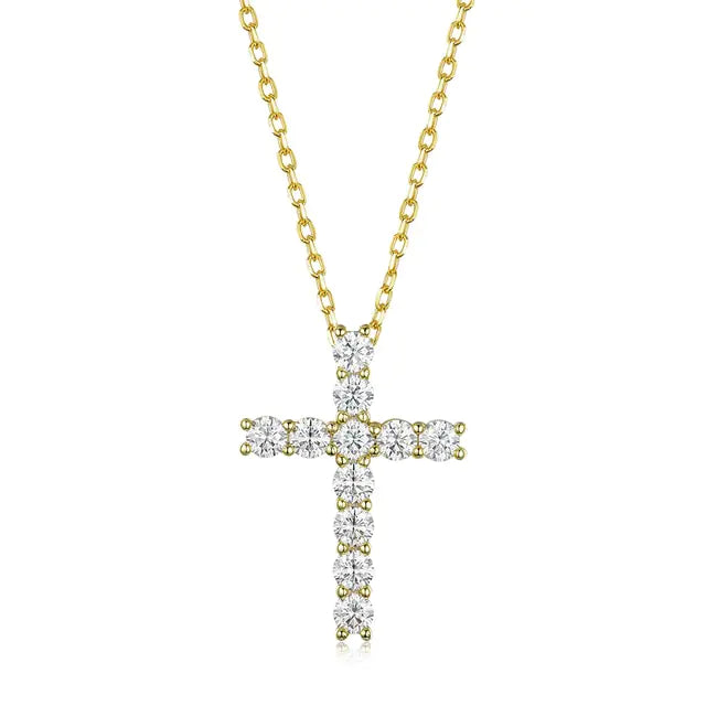 Exquisite Moissanite Cross Pendant For Women