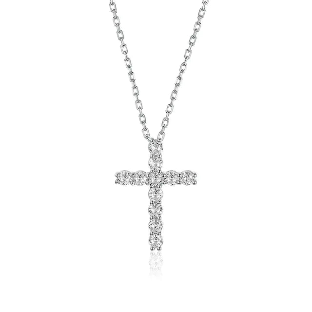 Exquisite Moissanite Cross Pendant For Women