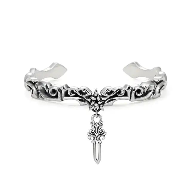 925 Dangling Cross MENS Bracelet