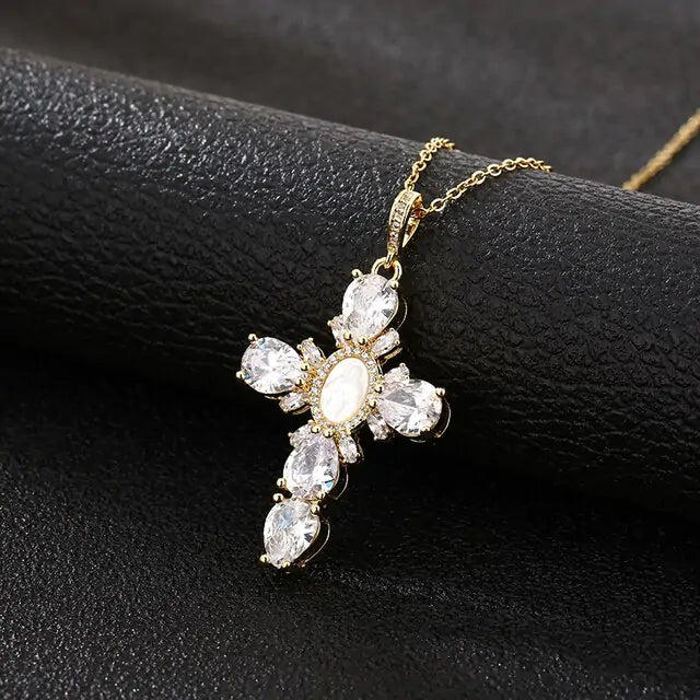 Crystal Cross Necklace