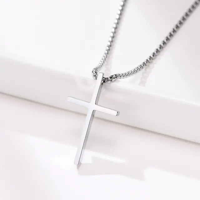 VNOX Mens Double-Cross Necklaces