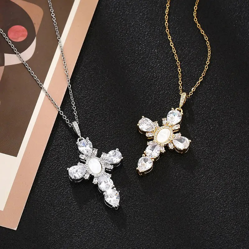 Crystal Cross Necklace