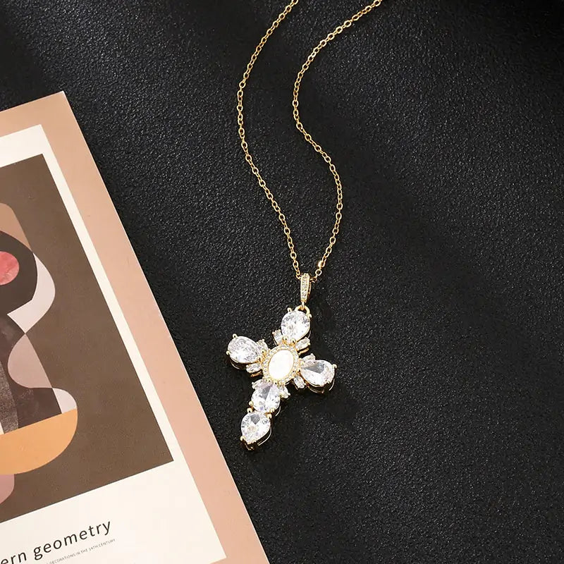 Crystal Cross Necklace