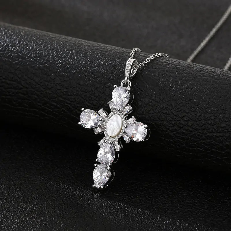 Crystal Cross Necklace